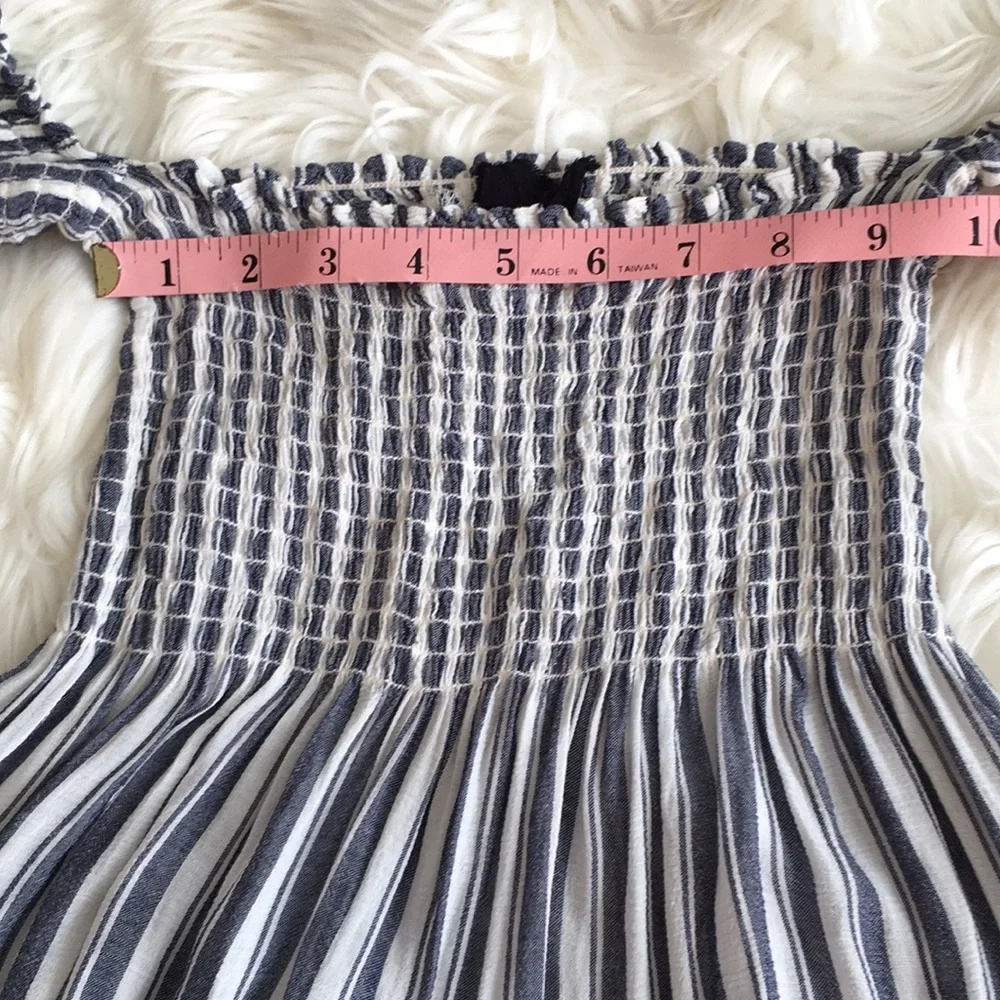 Blue Life Blue/White Straps Bell Sleeves Top - Picture 5 of 11